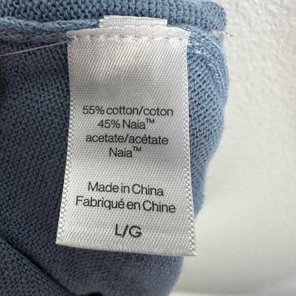 Eberjey Womens Fine Gauge Knit Sweater Loungewear Wide Leg Cozy Pants in Blue L - Picture 6 of 11